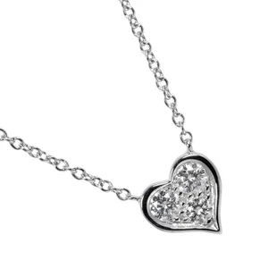 TIFFANY&Co. Sentimental heart Necklace Pt950Platinum/diamond 3.1g Women - Picture 1 of 8