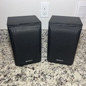 Pair SONY SS-B1000 8 Ohms 120 Watts 120W Black Wood Bookshelf Speakers - Works - Picture 1 of 4