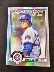 RYNE SANDBERG RAINBOW FOIL 2023 TOPPS LG-20 LEGENDS OF THE GAME  CHICAGO CUBS - Imagen 1 de 2
