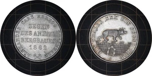 1 moneda de plata Vereinsthaler 1862 Ducado de Anhalt-Bernburg (Anhalt-Bernburg) # 88 - Imagen 1 de 5