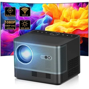 Smart Projektor Auto Focus/Trapezoidal Correction 18000 Lumens WiFi5 Bluetoot... - Picture 1 of 8