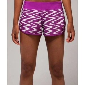 Ivviva Lululemon Speedy Running Athletic Shorts Ikat Lightning Purple Girl's 14 - Picture 1 of 10