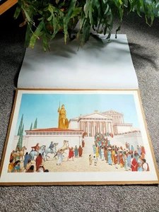 Bleistift & Aquarell Gemälde mit antiker Athener Erziehungsskizze - Bild 1 von 9