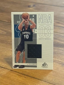 2002-03 Upper Deck SP Game-Used Edition #57 Wally Szczerbiak Jersey Patch Card - Picture 1 of 8