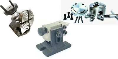 Table rotative inclinable 4" 100 mm 3 mâchoires plaque de mandrin... - Photo 1/4