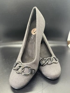 Aerosoles Größe 7,5 M grau geschlossene Zehenpartie Synthetik Damenschuhe mit Absatz - Bild 1 von 5