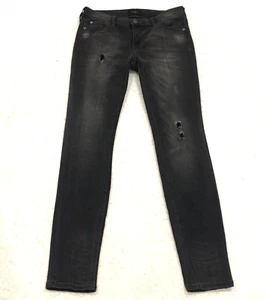 Celebrity Pink Womens Jeans Sz 5/27 Black Stretch Distressed Skinny - Picture 1 of 19