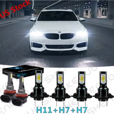 Para BMW 323i 328i 335i 340i xDrive -6PC 6000K Blanco LED Faro Antiniebla Bombilla Foto 1 de 4