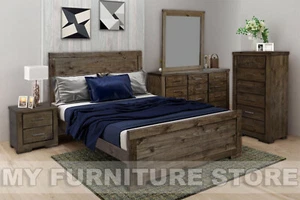 RUSTICED DOUBLE OR QUEEN 6 PIECE (THE LOT) BEDROOM SUITE - RUSTIC - Picture 1 of 2