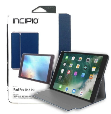 Incipio Faraday Folio Stand With Magnetic Closure Case IPad Pro 9.7 In Navy Blue - Image 1 of 4