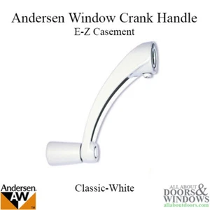 Andersen Window Handle Improved E-Z Casement Crank Handle Classic Style White - Picture 1 of 4