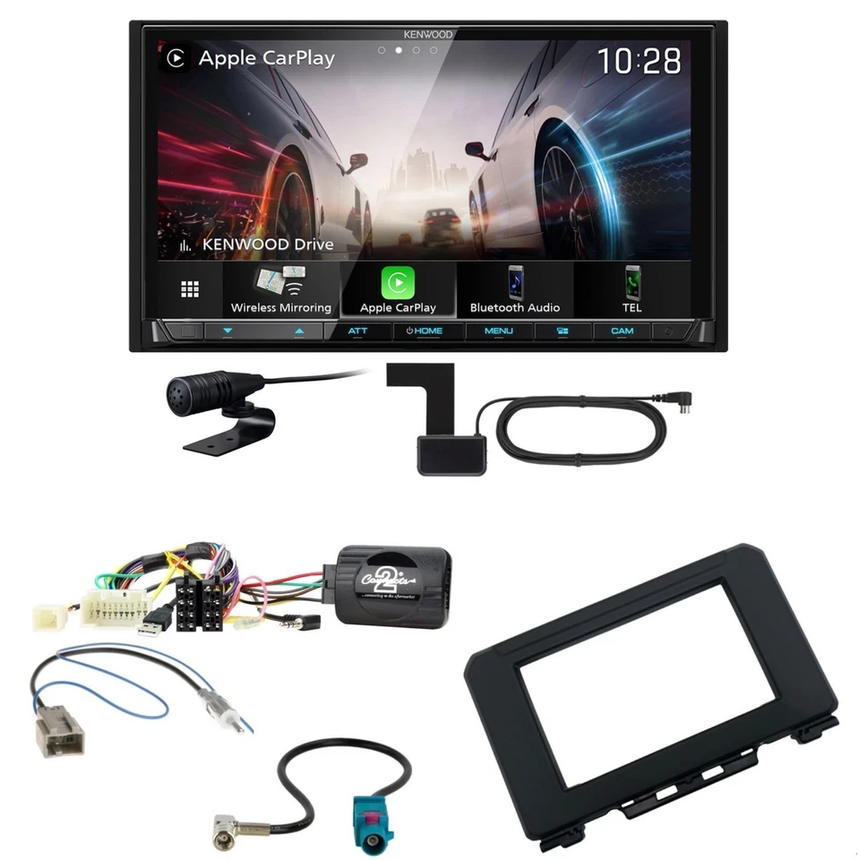 Kenwood DMX8021DABS Android Auto CarPlay Einbauset für Mitsubishi ASX bis 2014