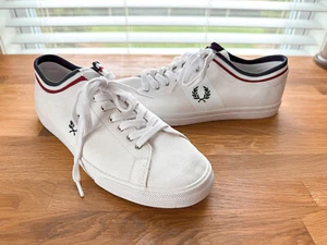 Fred Perry B7106 Underspun Tipped Cuff Twill Sneakers. Mens US12 / UK 11. - Picture 1 of 5