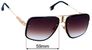 Lentes de repuesto para gafas de sol SFx para Carrera Glory II - 59 mm de ancho - Imagen 1 de 7