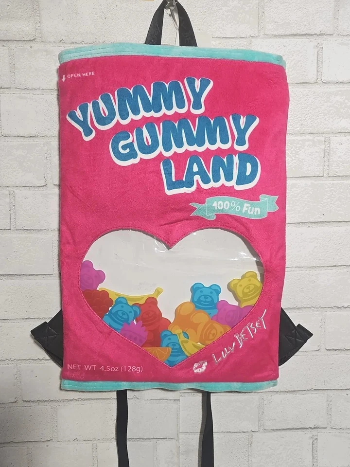 Betsey Johnson Kitsch Chocolate Covered Pretzels Backpack in Sky Blue