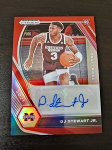 DJ Stewart Jr 2021 Panini Prizm Draft Picks Basketball Auto RC Card /199 Red NBA