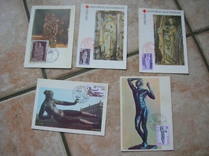  FRANKREICH SET MIT MAXIMAL 5 KARTEN 1. TAG THEMA SKULPTUR (E170) - Bild 1 von 1