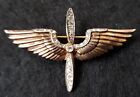 Vintage WW2 era USAAF  sweetheart brooch made by Trifari sterling with stones.