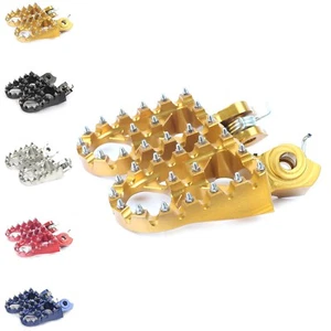 RACING BILLET WIDE FAT FOOT PEGS FOR SUZUKI 2010-2024 RMZ250 RMZ450 RM-Z 250 450 - Picture 1 of 7