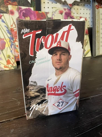 Mike Trout SURFING City Connect Jersey 2022 Bobblehead SGA California Angels NEW Cover
