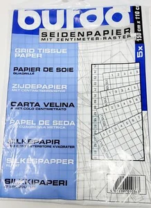 Burda Grid Tissue Paper with Centimeter Grid, One Size, Blue - Picture 1 of 2