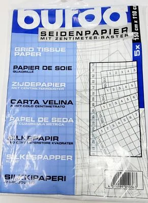Burda Grid Tissue Paper with Centimeter Grid, One Size, Blue - Image 1 of 2