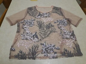 mesh cropped overlay top size 12 - Picture 1 of 3