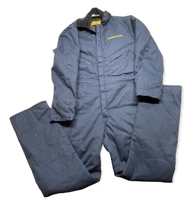 Vtg Procter Gamble Insulated Coveralls Small Blue USA Halloween Costume - Image 1 of 4