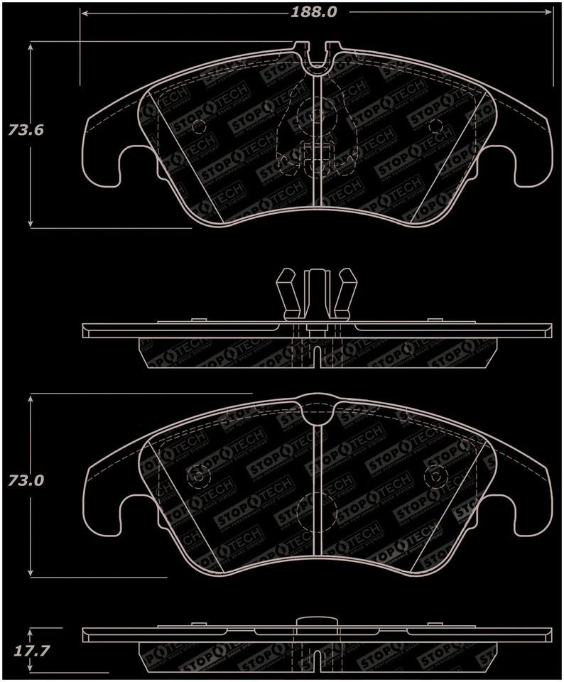 StopTech 309.13220 StopTech Sport Brake Pads — 第 1/4 张图片