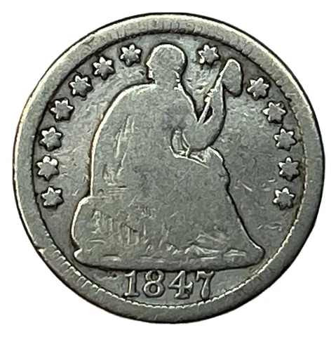 1847 H10C Seated Liberty Half Dime G # Cover