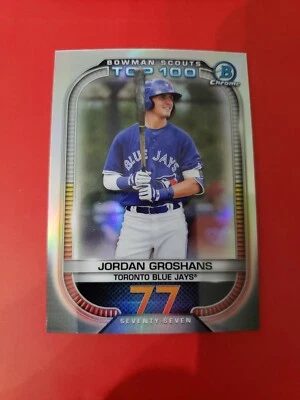 Jordan Groshans 2021 Bowman Chrome Scouts Top 100 , #BTP-77 , Toronto Blue Jays - Image 1 of 4