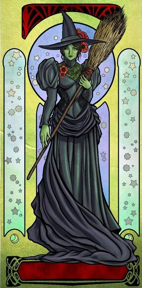 Bloco de tecido 100% algodão Wicked Witch Wizard of Oz 5x10 quilters e artesanato - Imagem 1 de 1