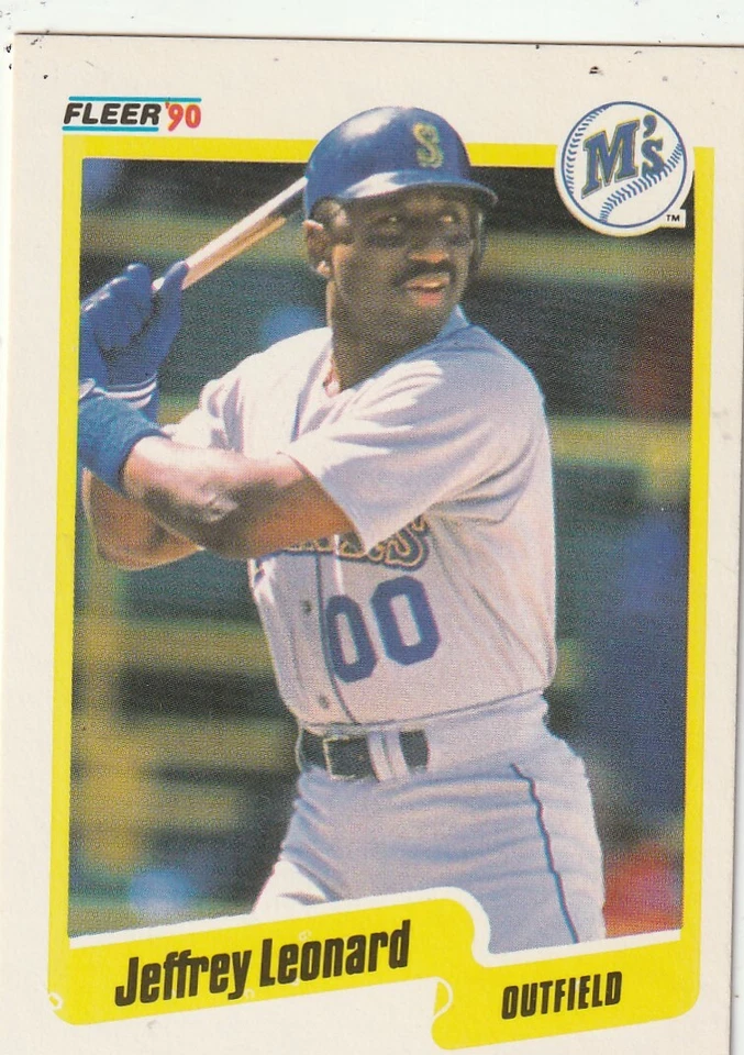 FREE SHIPPING-MINT-1990 Fleer Jeffrey Leonard #519 MARINERS PLUS BONUS CARDS - Image 1 of 1