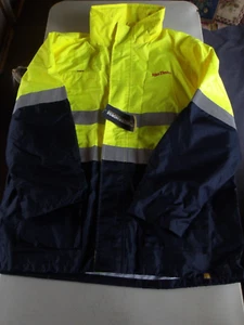 Mens Workhorse Wet Weather Breathable Jacket Size 3XL Yellow/Navy - Picture 1 of 3