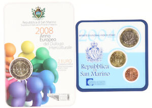 San Marino Kurs- und Gedenkmünzen in Coincards, 2004 2008