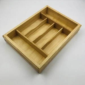 Gorham Wood Silverware Flatware Drawer Organizer Tray 6 Sections 16” X 12” X 3” - Picture 1 of 17