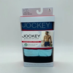 Jockey Herren Langbein Boxershorts Unterwäsche Microfaser Stretch Mehrfarbig L - Bild 1 von 5