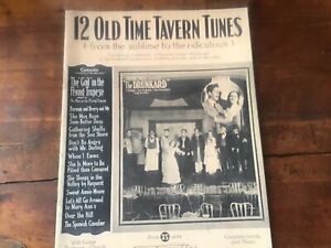 12 Old Time Tavern Tunes1935 Shapiro & Bernstein ,NY arrange for piano guitar