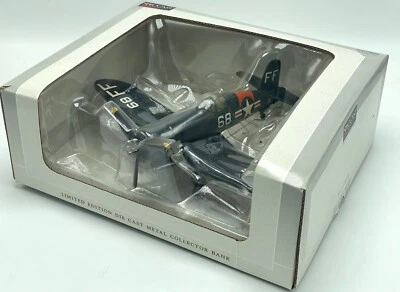 1/48 SpecCast Vought F4U-1 USMC Corsair Diecast Metal Bank Plane 47511 WWII RARE - Image 1 of 4