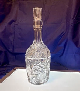 American Brilliant ABP geschliffenes Glas wirbelnd bauchig 11,5" Whiskey Dekanter - Bild 1 von 20