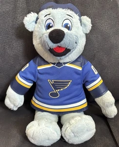 "Jersey azul de peluche de oso de hockey de la NHL de 10"" St Louis Blues Louie Mascot" - Imagen 1 de 7