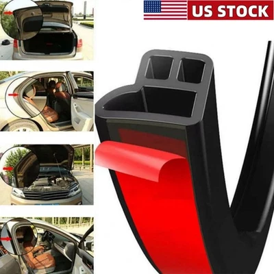 32.8Ft Universal Car Weather Stripping Self-Adhesive Door Rubber Seal Strip Trim - Image 1 of 4