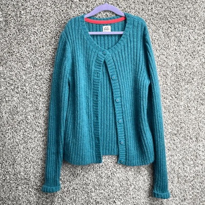 Мини Boden свитер девочек 11-12 синий вязаный Mohair смесь кардиган на пуговицах - Изображение 1 из 4