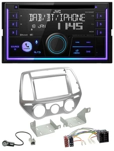 JVC MP3 USB 2DIN DAB Bluetooth CD Autoradio für Hyundai i20 12-14 man. Klima - Bild 1 von 9