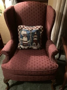 Pair Christmas Nautical  Lighthouses 16x16  Tapestry Accent Pillow Seaside Ocean - Picture 1 of 5