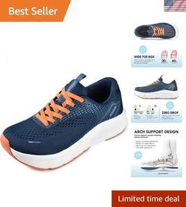 Men's Zero Drop Athletic Shoes: Wide Toe Box & 3D Arch Support for Comfort - Picture 1 of 7