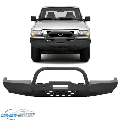 For Mazda B Series 1998-2009 Modular Front Winch Bumper With Bull Bar Steel Foto 1 de 4