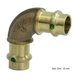 Viega Sanpress Bogen 90° I-I, aus Rotguss, Modell 2216, 22 mm - Bild 1 von 1