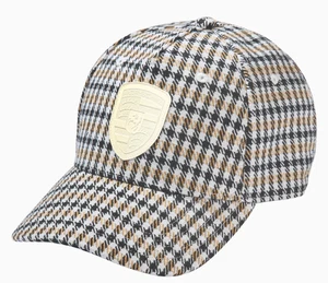 Porsche OEM Cap 911 Targa 60Y Pepita Jacquard Crest Adjustabl Hat WAP1100010T60Y - Picture 1 of 4