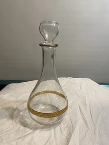 Cellini mundgeblasene Kristall Karaffe Made In Italy 24k Dekoration - Bild 1 von 7